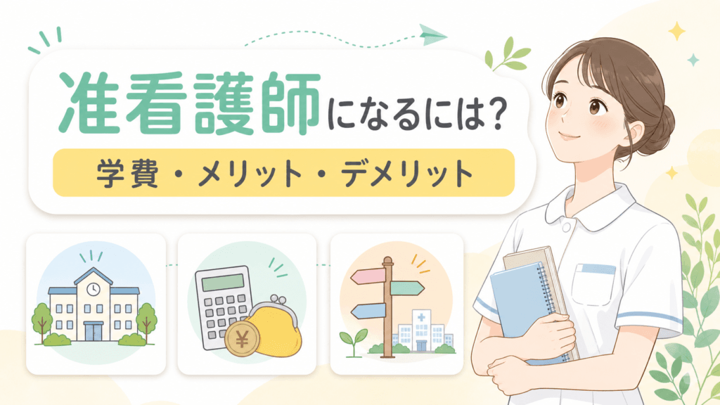 准看護師になるには？学費・メリット・デメリットを解説