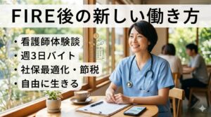 FIRE後の働き方【看護師体験談】週3日バイトで社保最適化・節税・好きな仕事で自由に生きる